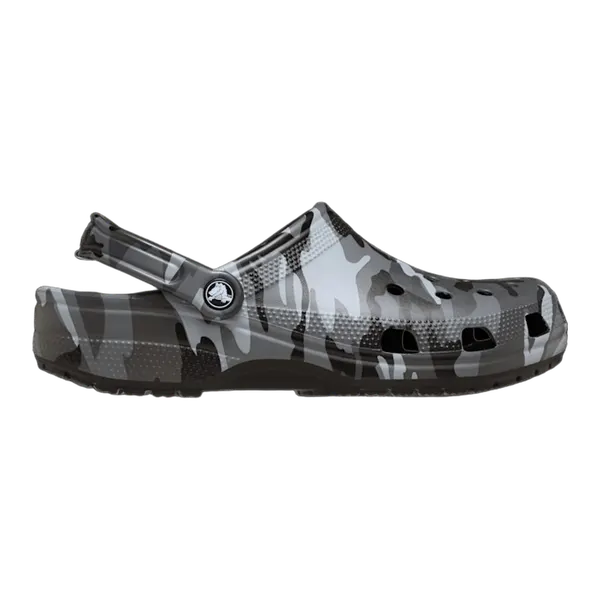 크록스 클래식 카무플라주 클로그 Crocs Classic Camouflage Clog Black Slate Grey 211936-0DD