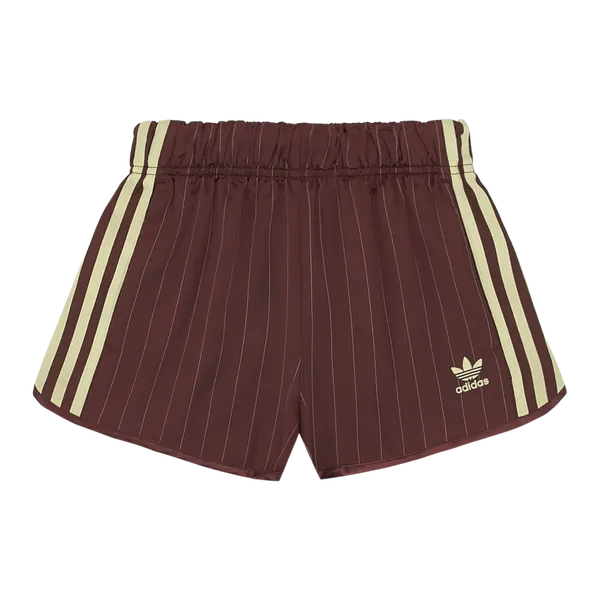 아디다스 핀스트라이프 새틴 숏 팬츠 (W) Adidas Pinstripe Satin Shorts Brown - KR Sizing KC4236